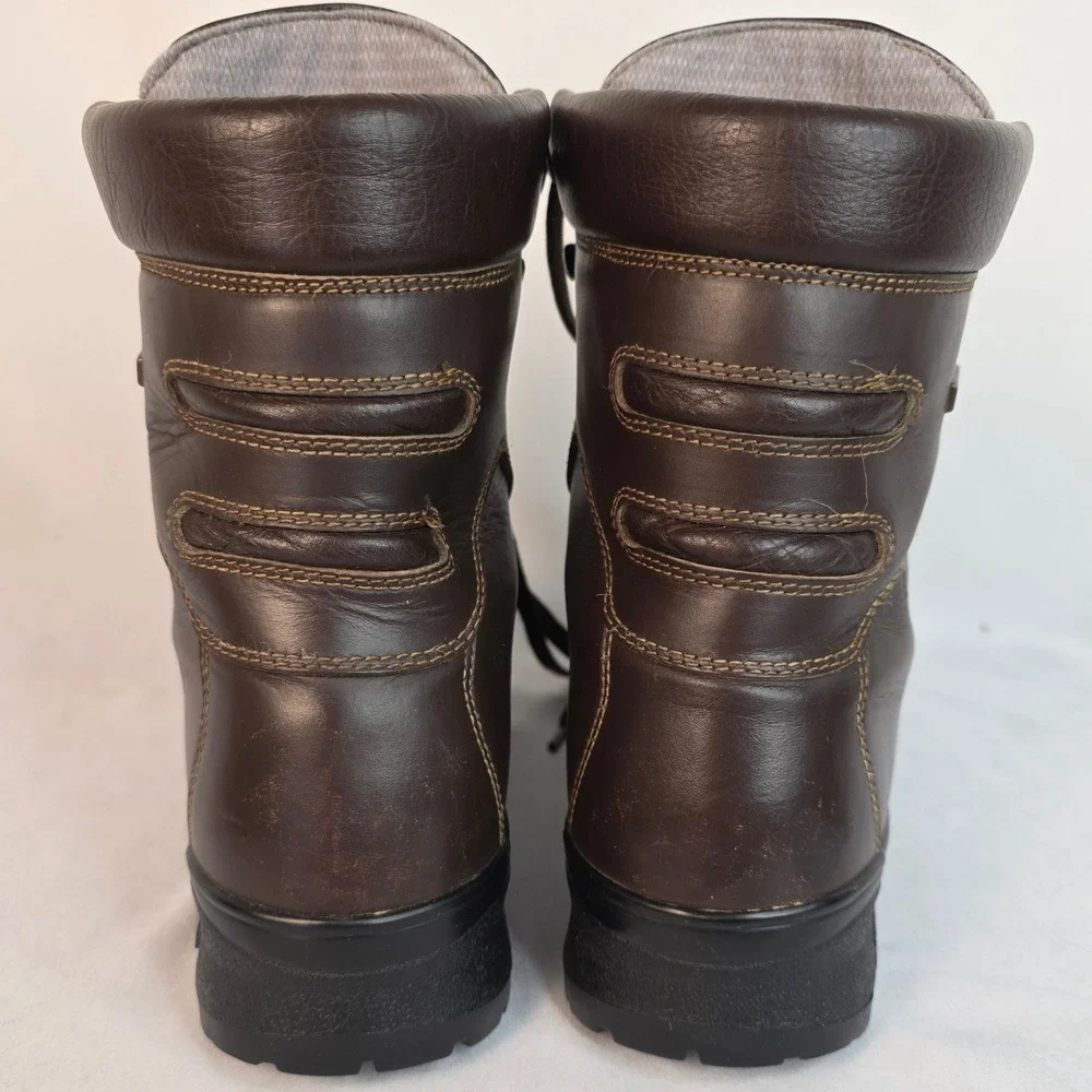 VTG LL Bean Cresta Hiking Boots Rare High Ankle Brown Leather Italy 8.5M 10L